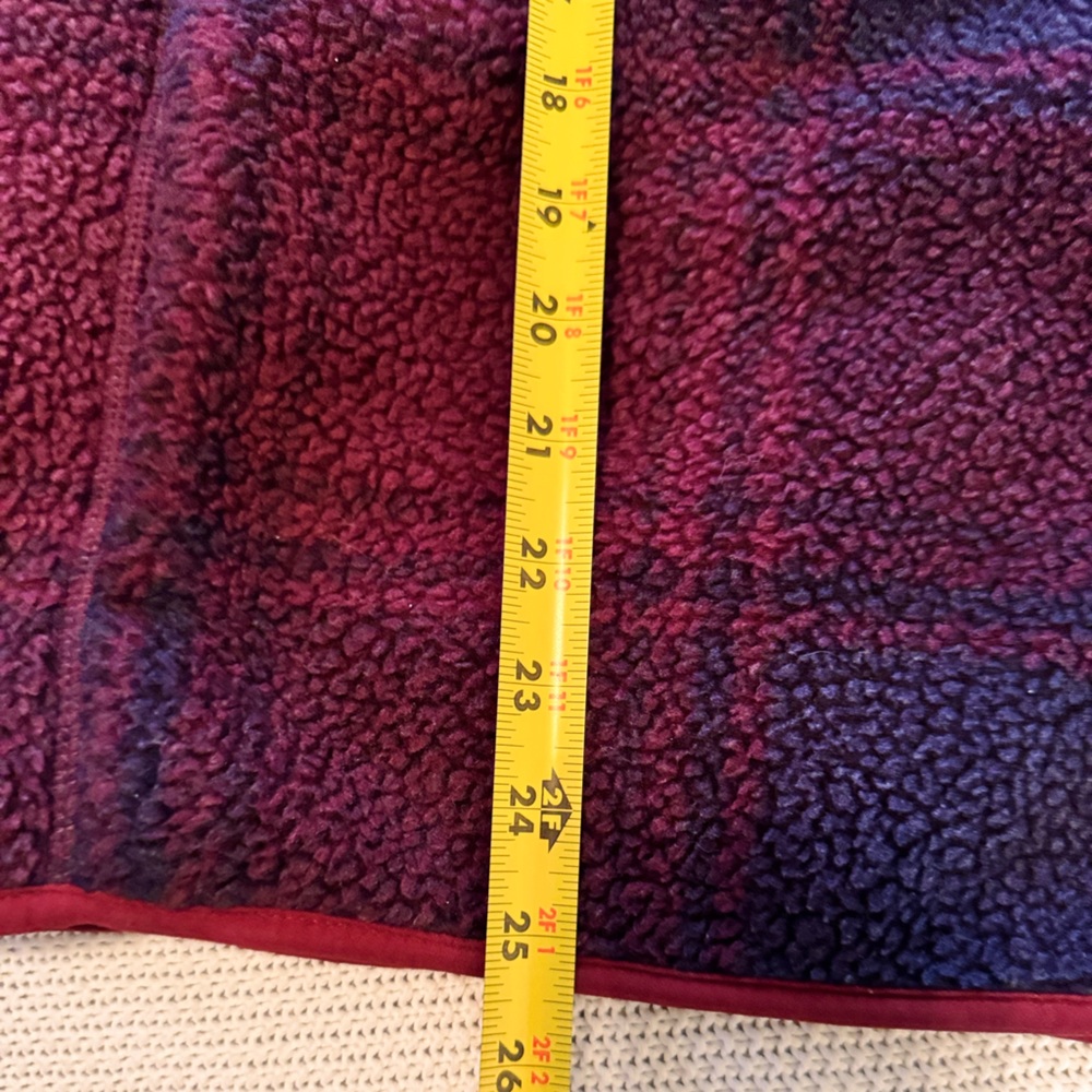 VINEYARD VINES Stillwater Sherpa Hoodie Red Navy Plaid Hooded Fleece Sweatshirt - Picture 14 of 14